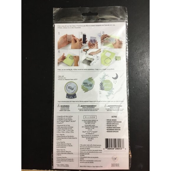 Sizzix Framelits Dies & Stamps Globe With Moon & Floral Designs - Picture 2 of 2